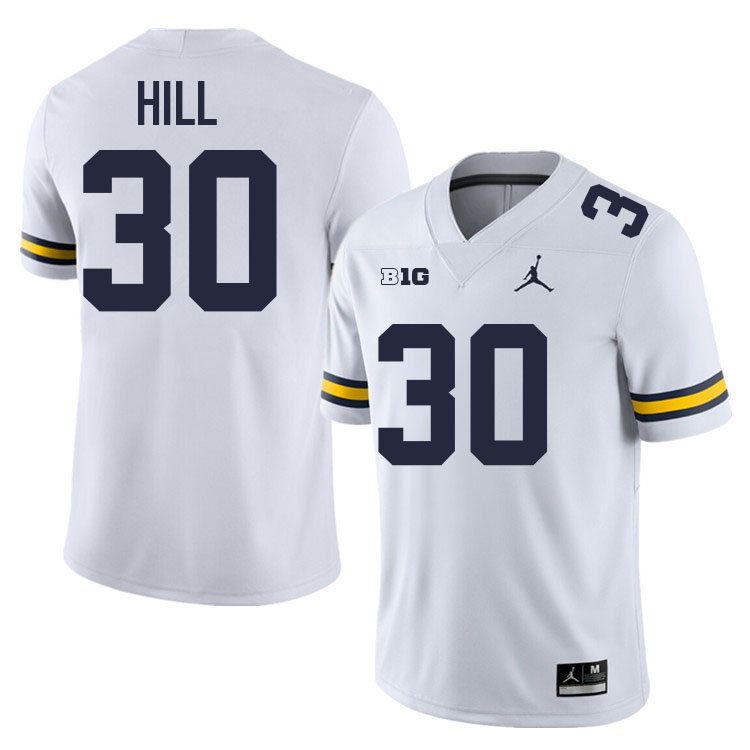 Dax Hill Michigan Jersey,Michigan Wolverines #30 Dax Hill Jersey Youth-White